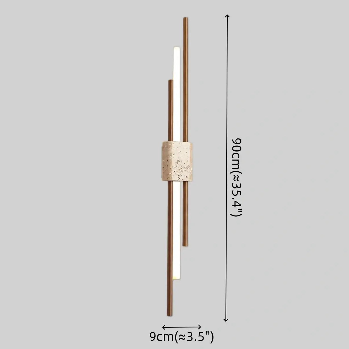 Strata Minimalist Travertine Wall Light