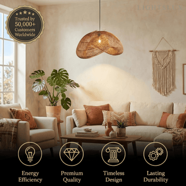 Bamburo Natural Rattan Pendant Light