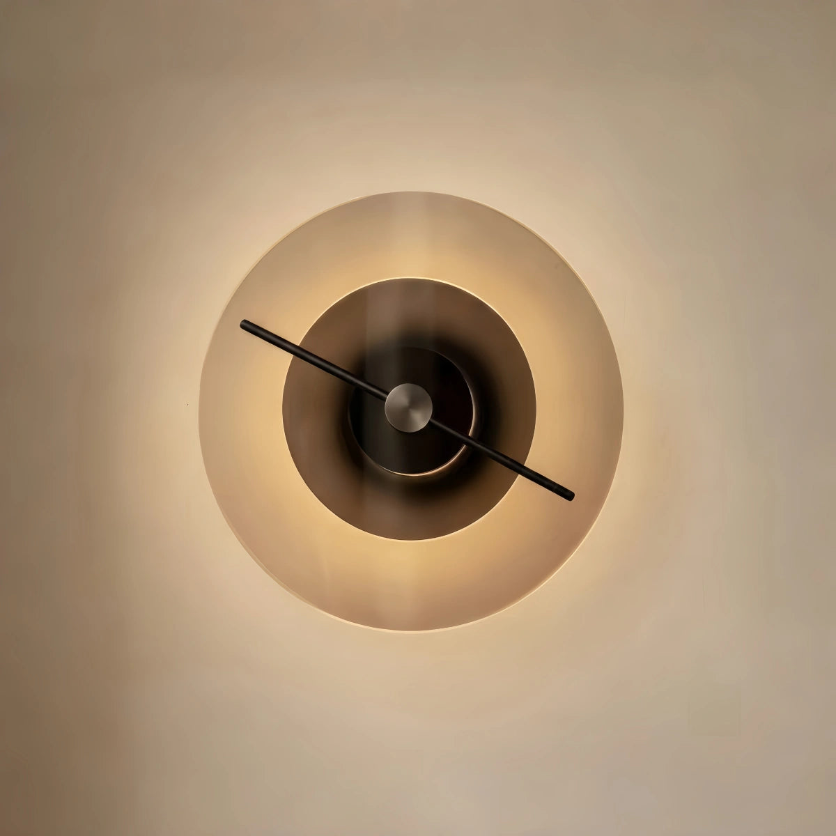 Vetro Moderne Wandleuchte – Glas und Karbonstahl mit drehbarem Schirm für Wohnzimmer und Schlafzimmer