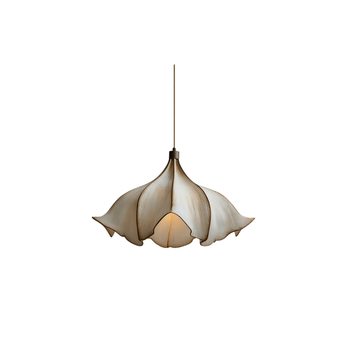 Zenno Wabi-Sabi Hängelampe - Metall Braun Beige für Esszimmer