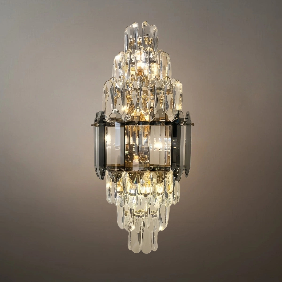 Vetro Crystal Glass Wall Sconce - Art Deco for Bedroom & Living Room