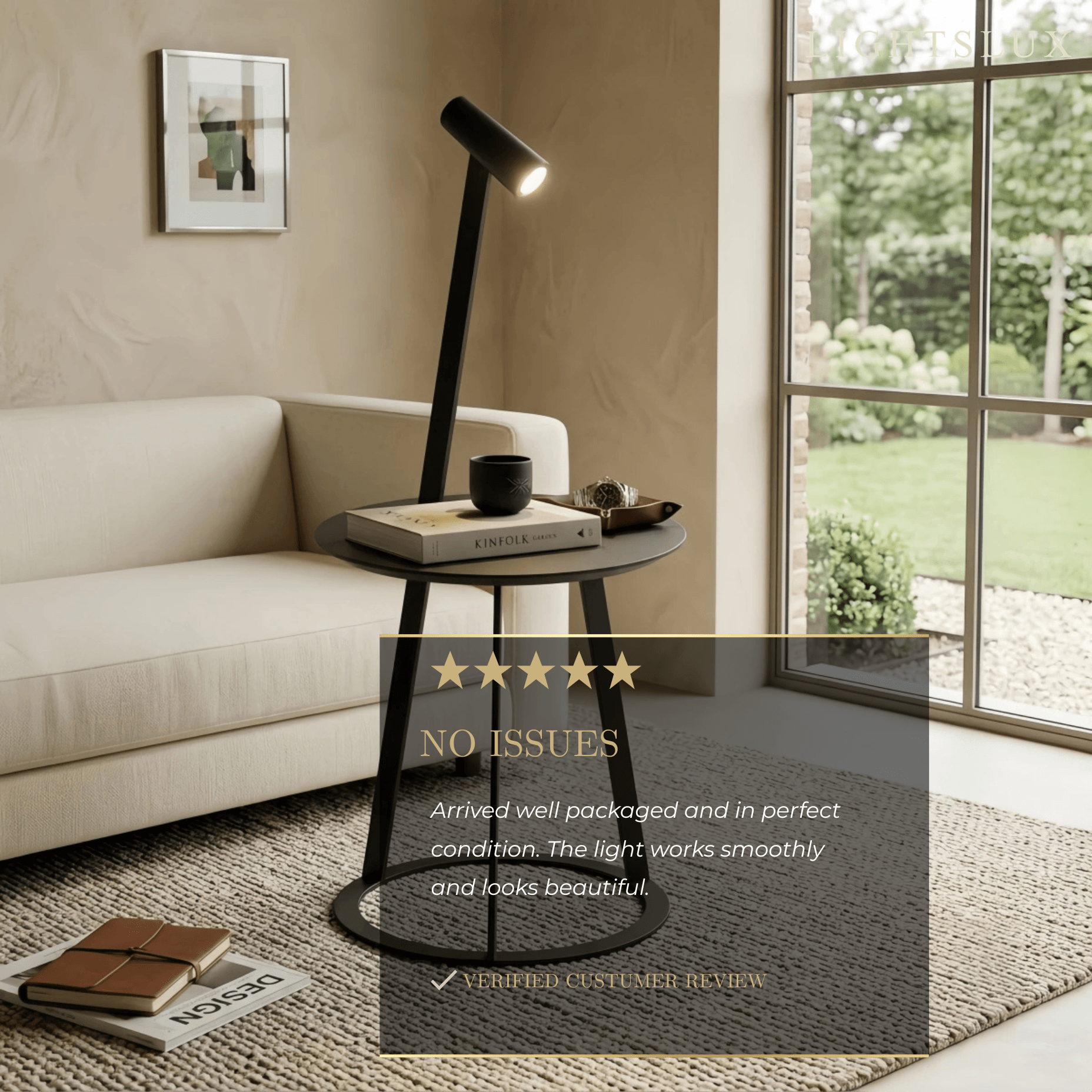 Modern Minimalist Floor Lamp -- Metal & Wood for Living Room