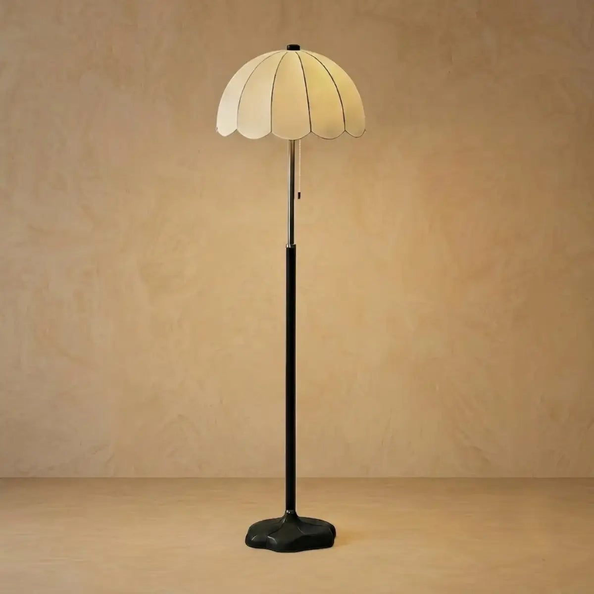 Vintage Petal Pleated Floor Lamp -- for Bedroom & Living Room