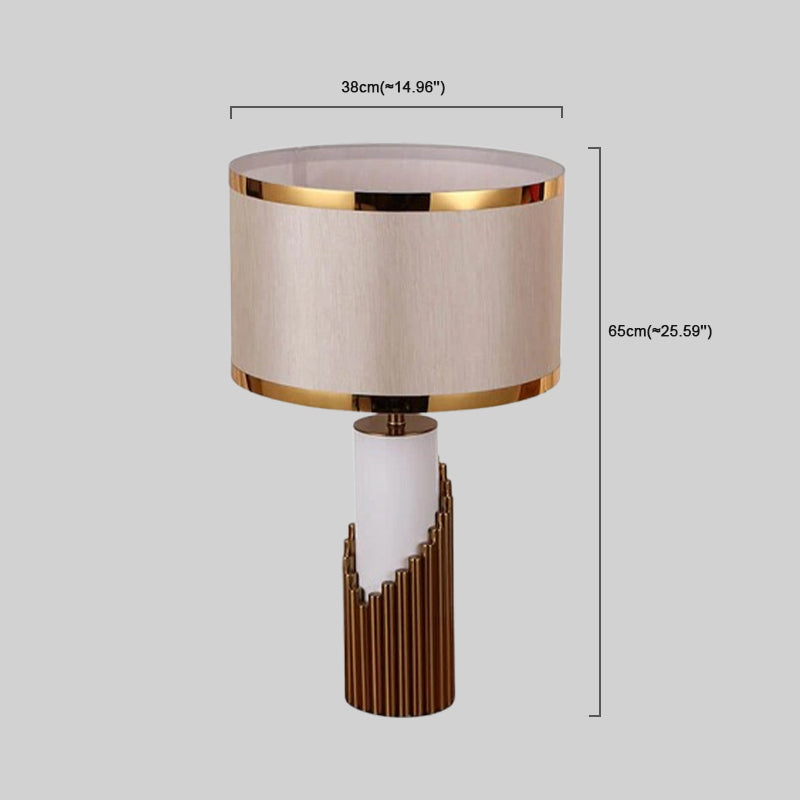 Royal White & Gold Table Lamp – Dimensions