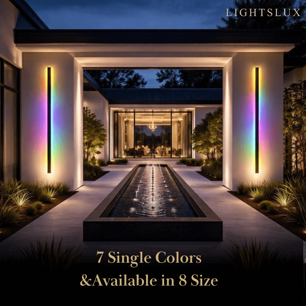 Outdoor LED Wall Light (RGB) — Available in 8 Sizes