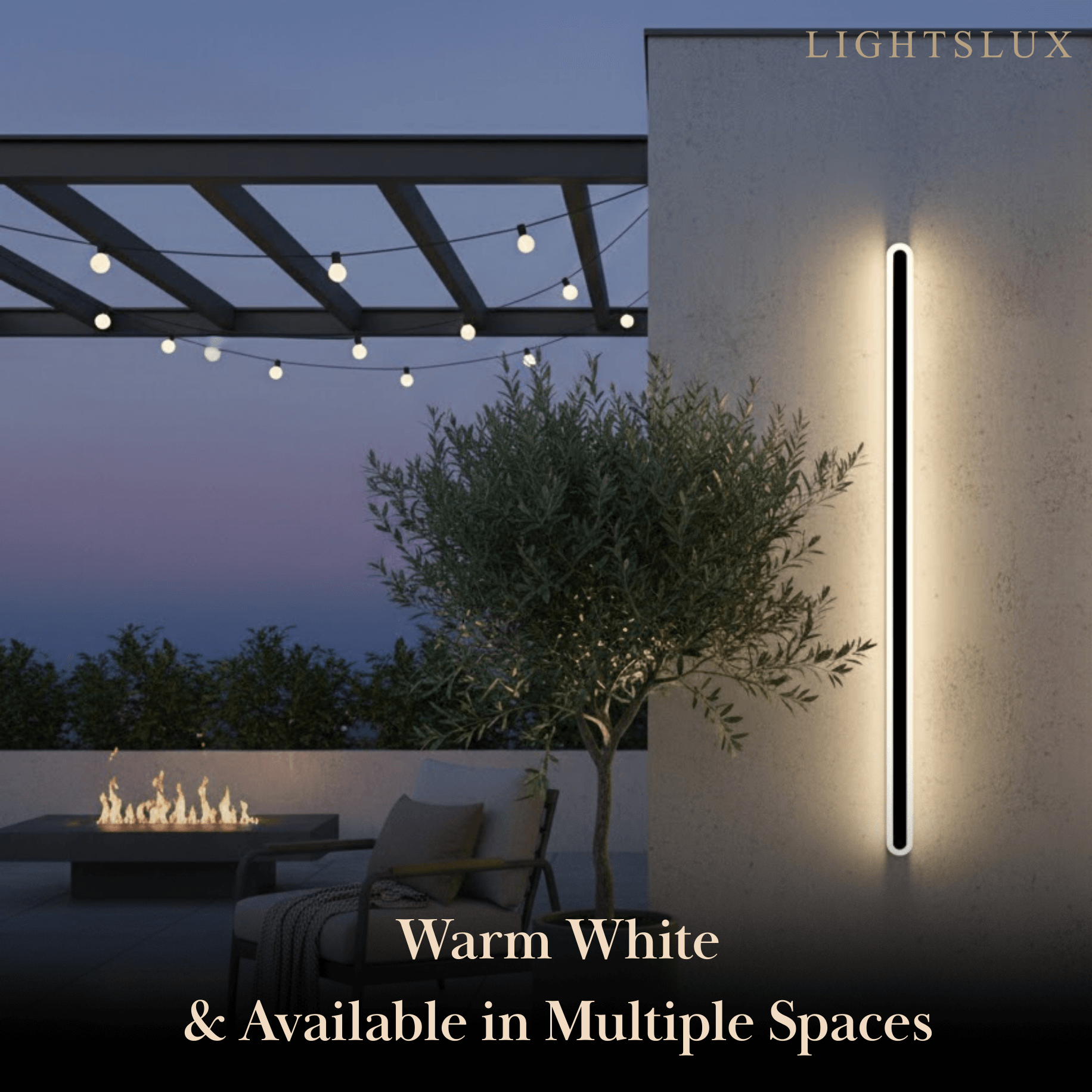 Arcato Modern Linear Outdoor Wall Lamp – Sensor Light for Indoor/Outdoor