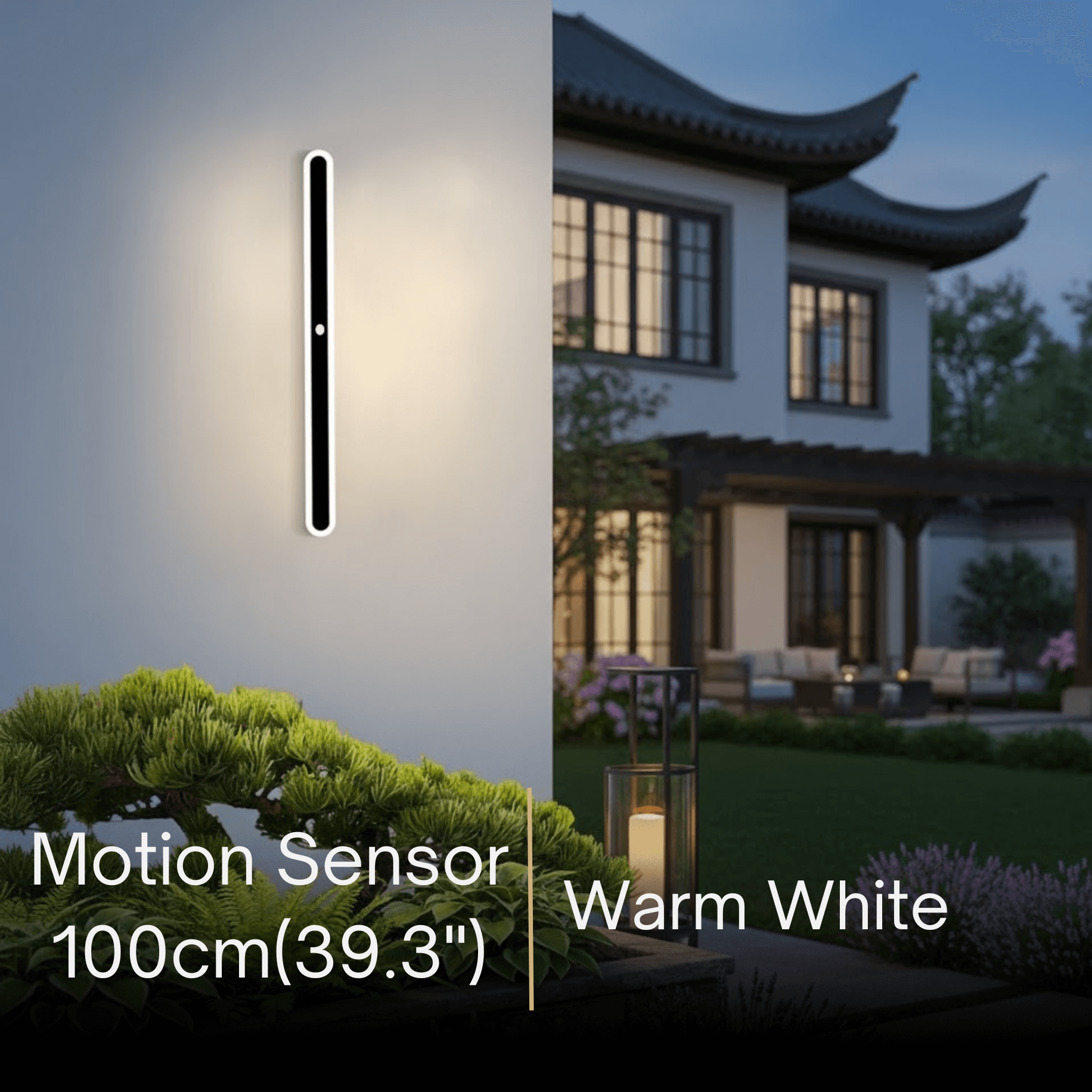 Arcato Modern Linear Outdoor Wall Lamp – Sensor Light for Indoor/Outdoor