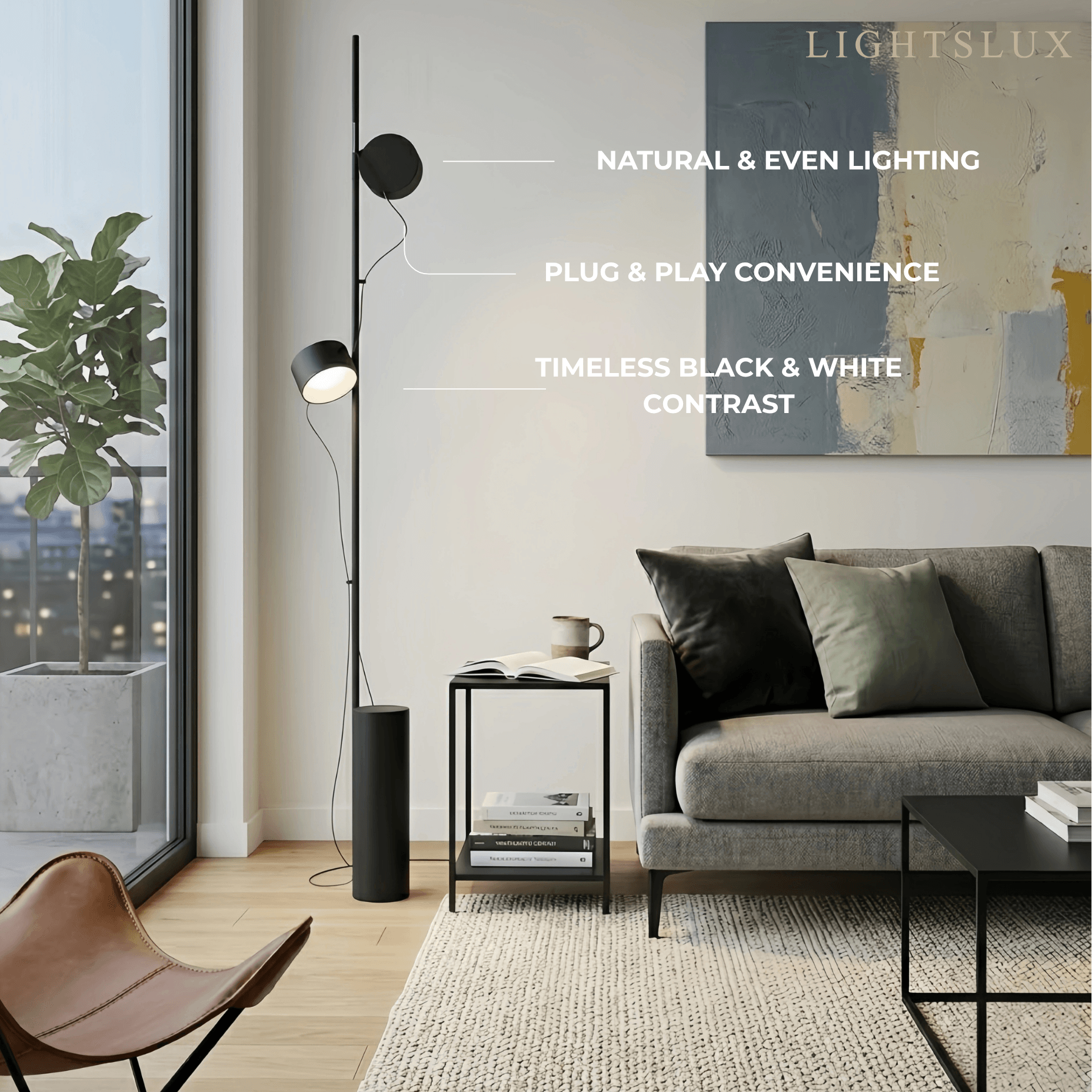 Arcato Classic Black Floor Lamp