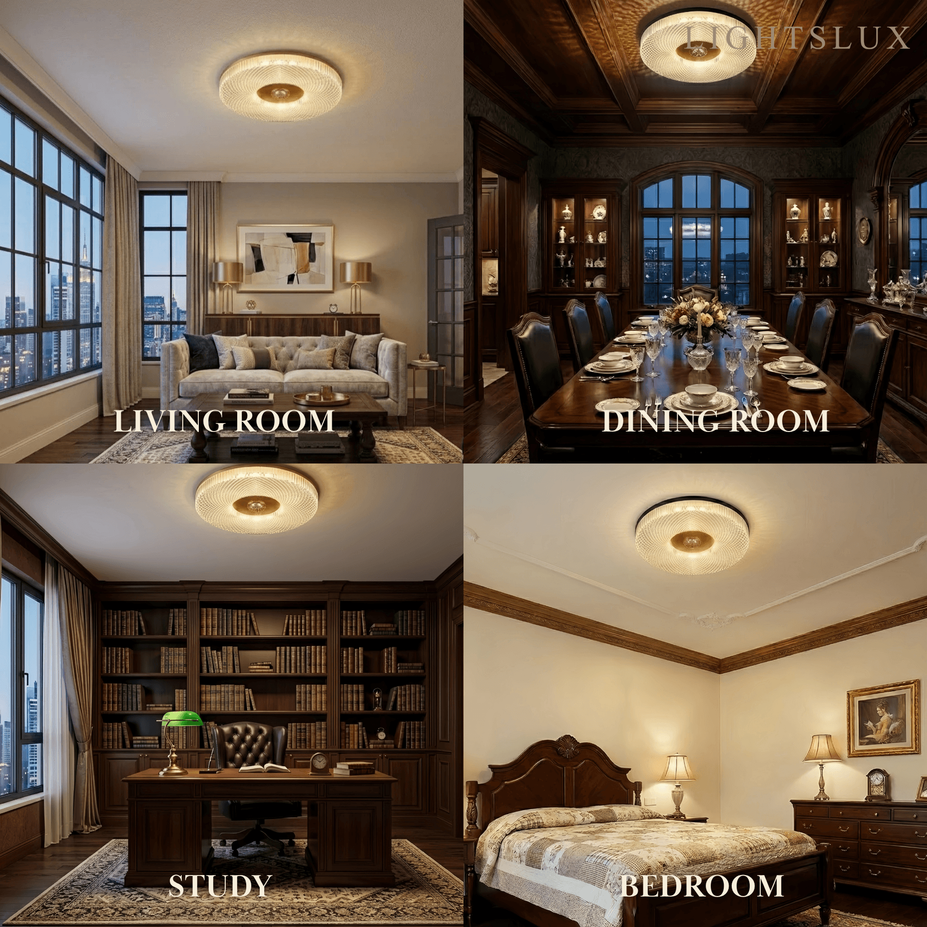 Excelis Luxury Metal Dimmable Ceiling Light