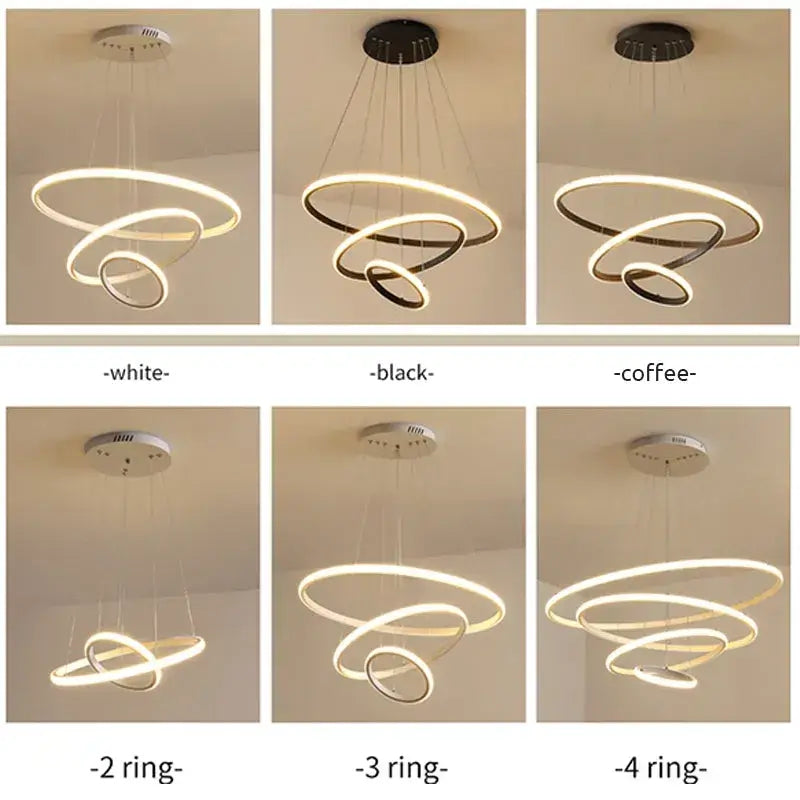 Velora Modern Metal Ring Pendant Light – Fixture for Living