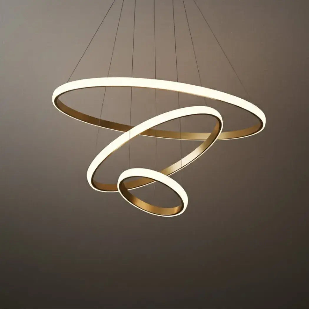 Velora Modern Metal Ring Pendant Light – Fixture for Living