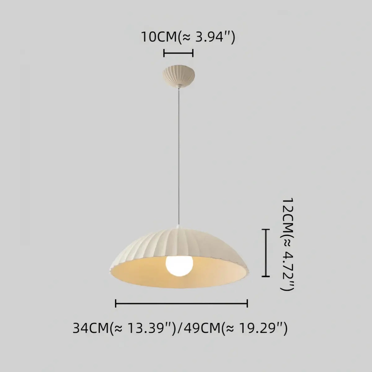 Crema Modern Single-Head Pendant Light -- Gypsum for Dining Room