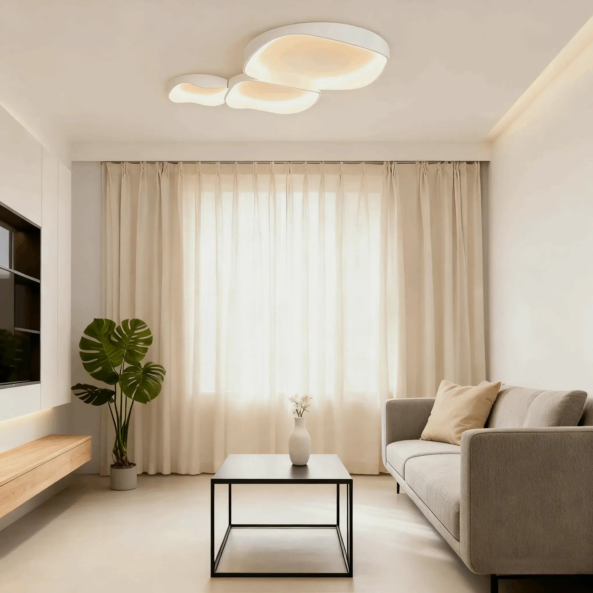 LED Flush Mount Ceiling Light – Metal /Acrylic for Living Room