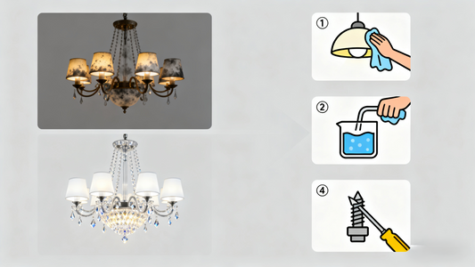 Home lighting maintenance tips for cleaning and caring for light fixtures, including a step-by-step guide.