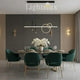 Modern dining room featuring the best pendant light for dining room 2026 above an elegant table setup.