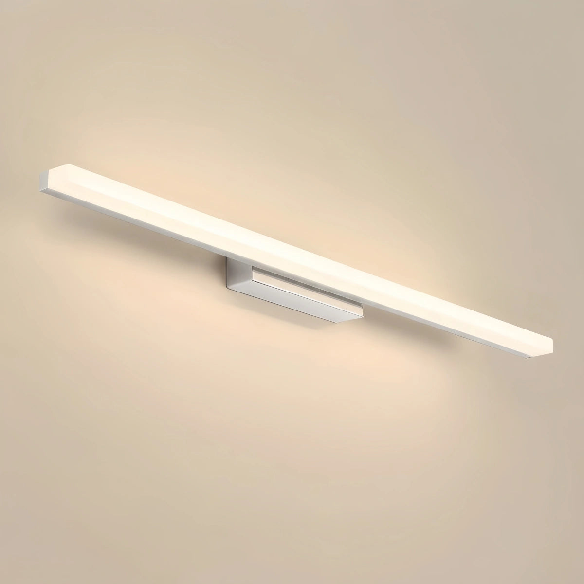 Arcato Minimalistische lineare Wandleuchte für Badezimmer – IP44 Metall in Schwarz/Chrom