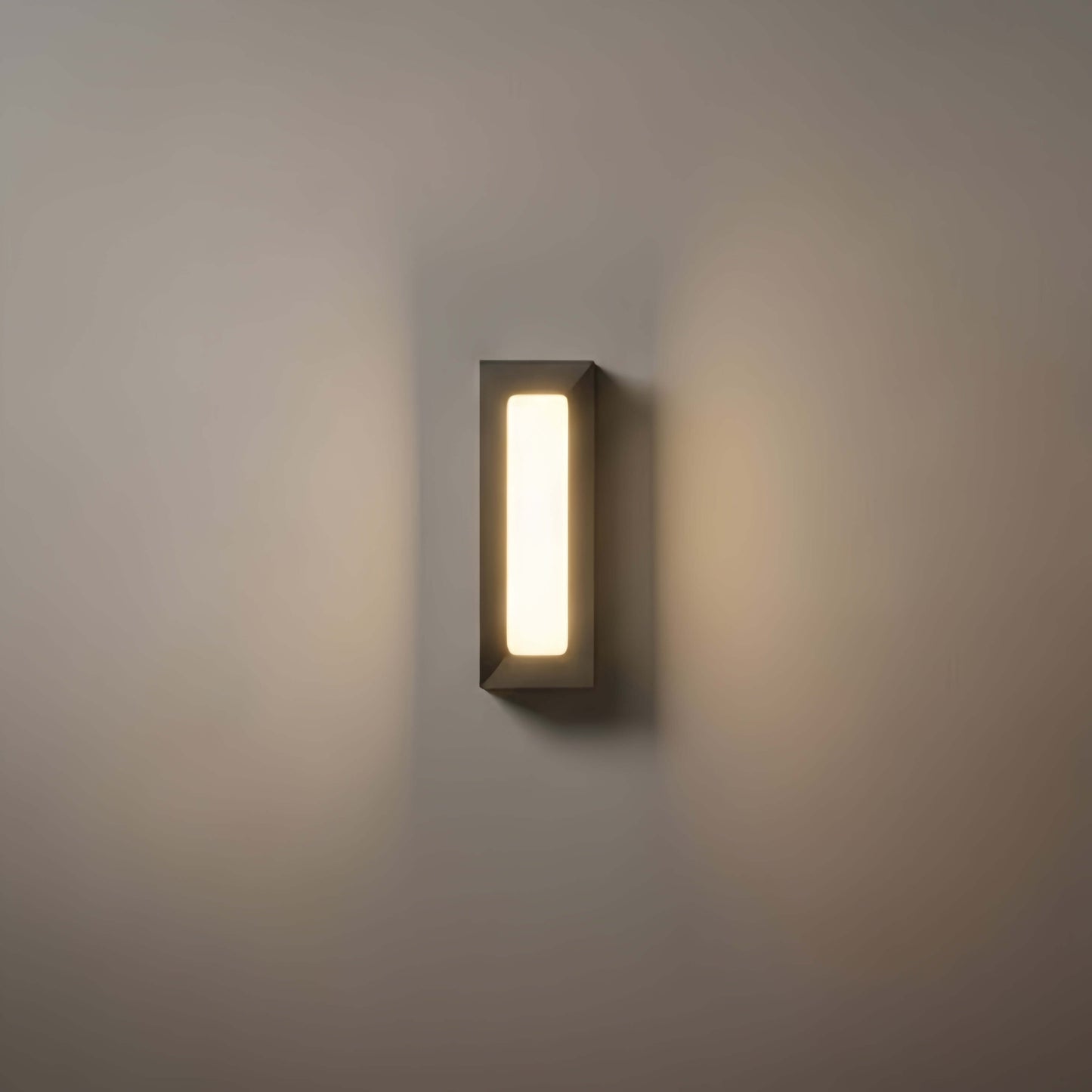 Arcato Minimalistische schwarze LED-Terrassenstufenleuchte – Wandleuchte mit Sensor für Treppen/Garten