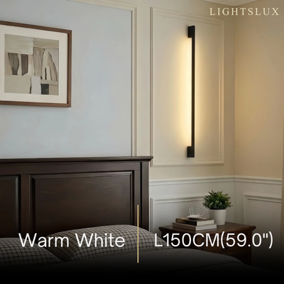 Arcato Moderne lineare LED-Wandleuchte – Schwarze Wandleuchte für das Wohnzimmer