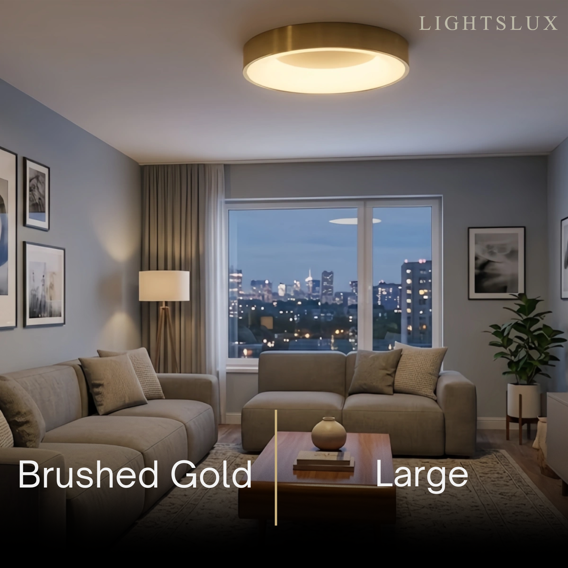 Arcato Moderne Deckenleuchte – Gold/Schwarz LED für Wohnzimmer
