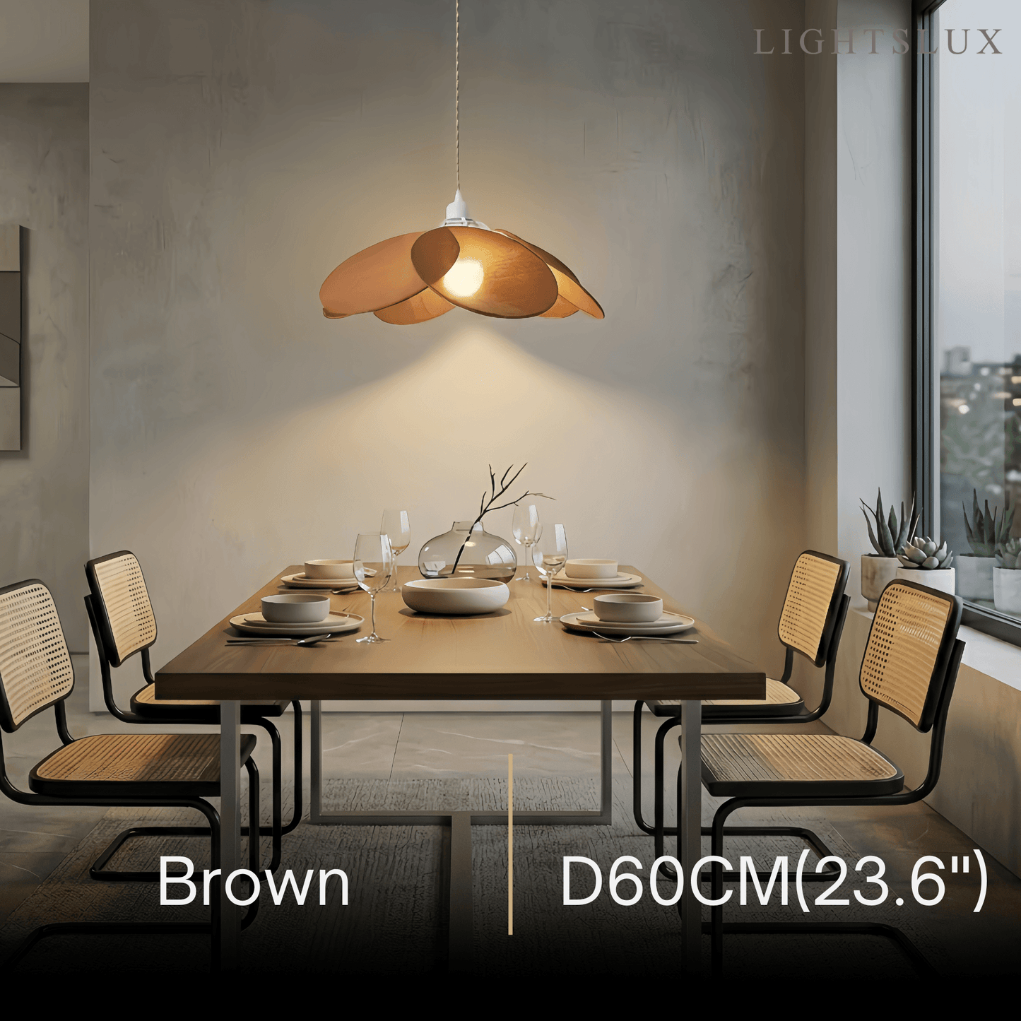 Zenno Farmhouse Metal & Fabric Pendant Light