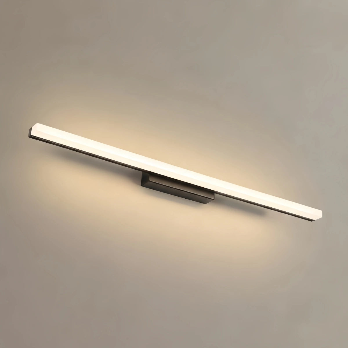 Arcato Minimalistische lineare Wandleuchte für Badezimmer – IP44 Metall in Schwarz/Chrom