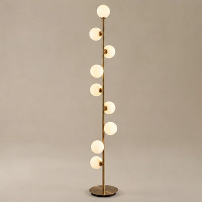 Moderne Stehlampe Excelis – Schlankes Design mit Glaskugel für das Wohnzimmer