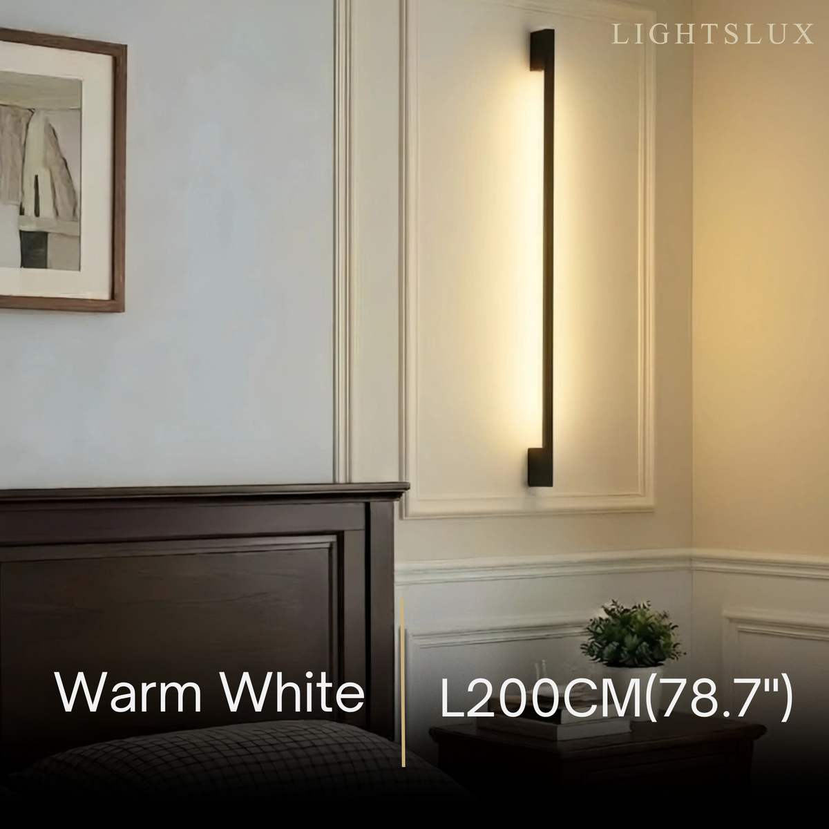 Arcato Moderne lineare LED-Wandleuchte – Schwarze Wandleuchte für das Wohnzimmer