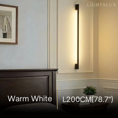 Arcato Moderne lineare LED-Wandleuchte – Schwarze Wandleuchte für das Wohnzimmer