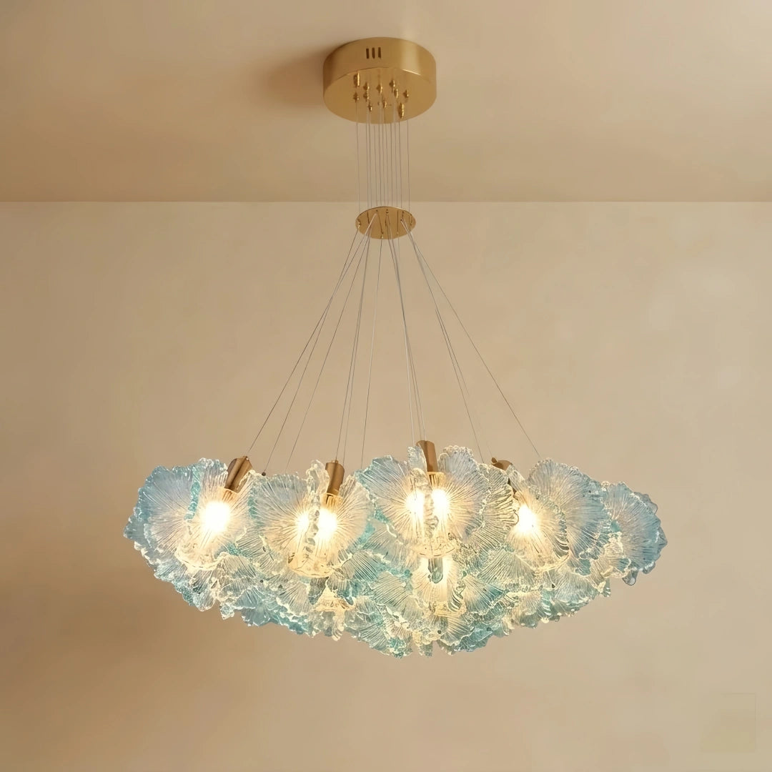 Vivara Moderne Wolken-Kronleuchter – Bunt Acryl Weiß/Rot/Violett/Blau für Esszimmer