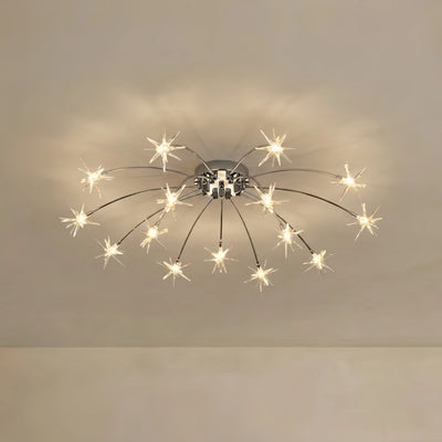Nebula Art Deco Ceiling Light - Gold/Black/Chrome Metal Fixture