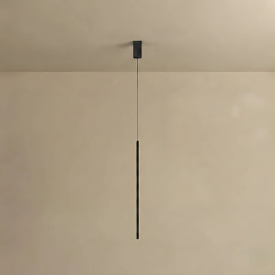 Arcato Minimalistische lineare Pendelleuchte, schwarze Metalllampe für Schlafzimmer