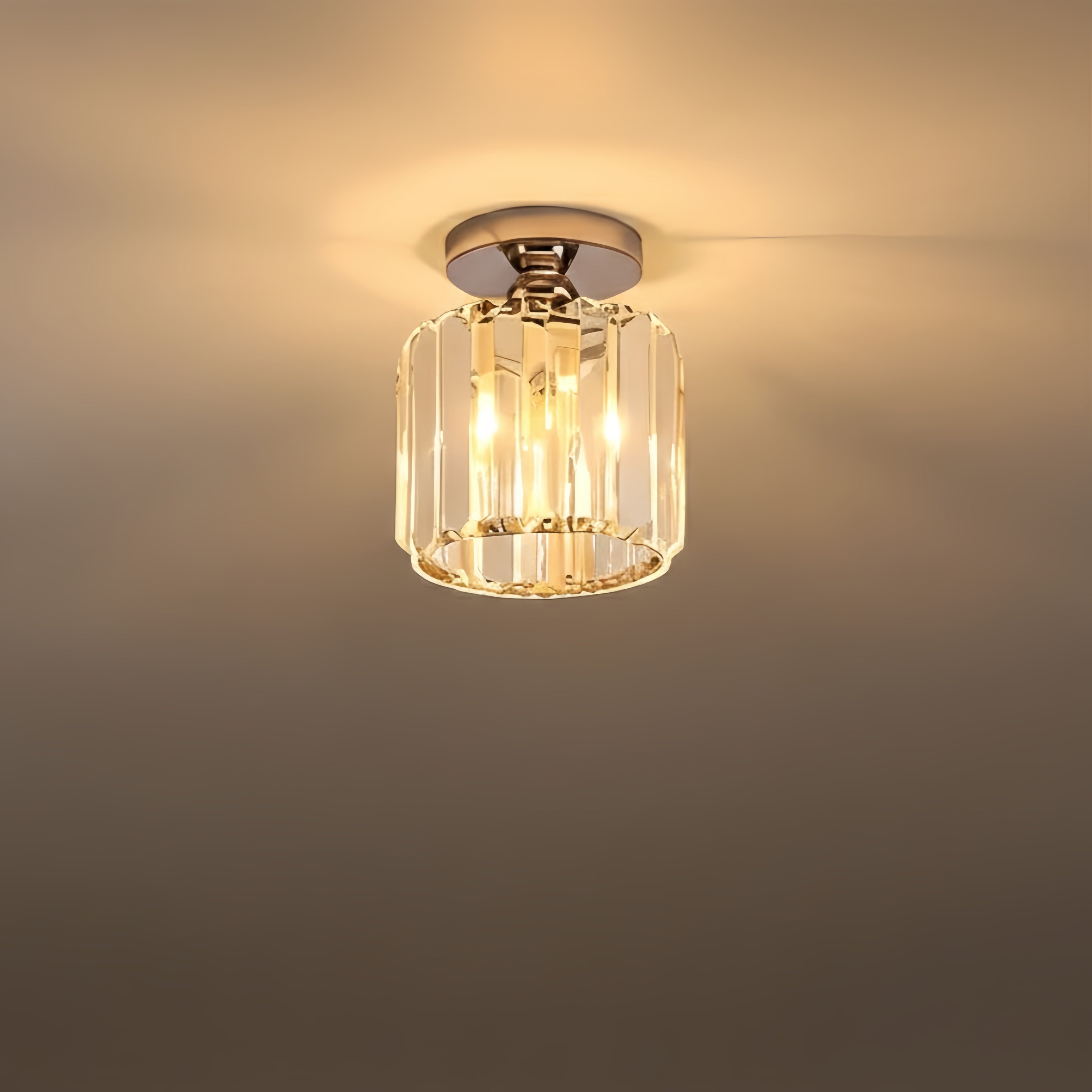 Vetro Moderne Deckenleuchte Metall/Kristall Design in Schwarz/Gold/Silber für Schlafzimmer