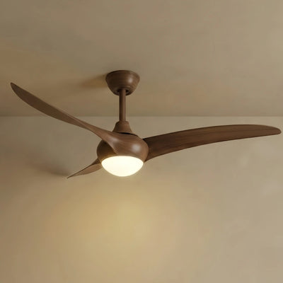 Zenno Moderne Deckenventilatorlampe mit LED – Walnussholzmaserung für das Wohnzimmer
