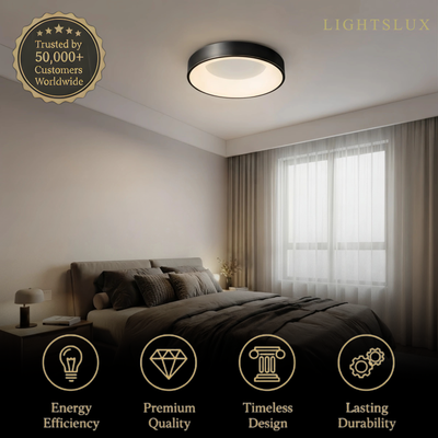 Arcato Moderne Deckenleuchte – Gold/Schwarz LED für Wohnzimmer