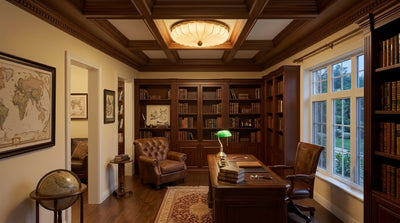 Irondale Retro Ceiling Light--Fabric & Wood for Bedroom