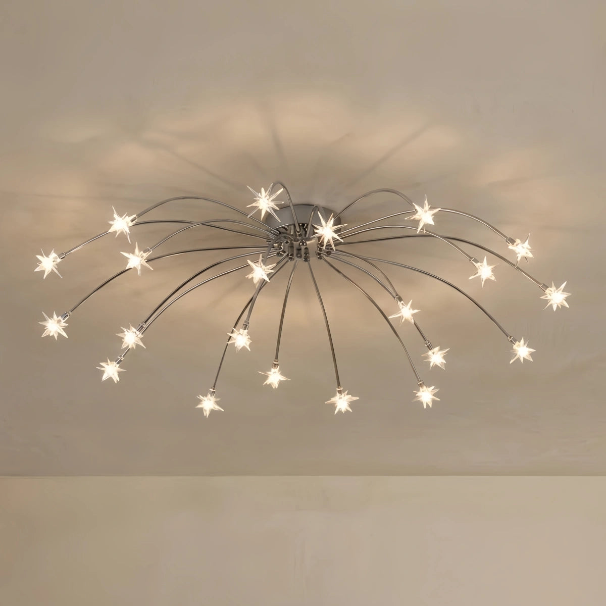 Nebula Art Deco Ceiling Light - Gold/Black/Chrome Metal Fixture for Bedroom