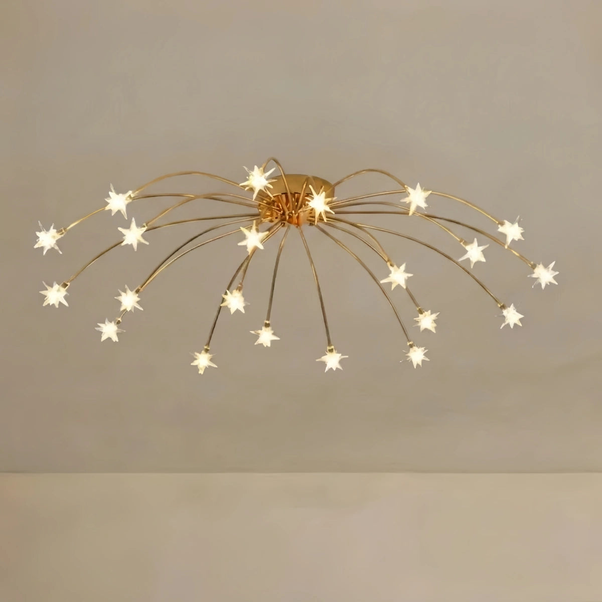 Nebula Art Deco Ceiling Light - Gold/Black/Chrome Metal Fixture for Bedroom