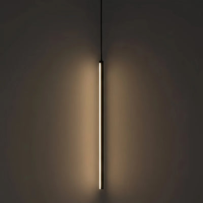 Arcato Minimalistische lineare Pendelleuchte, schwarze Metalllampe für Schlafzimmer