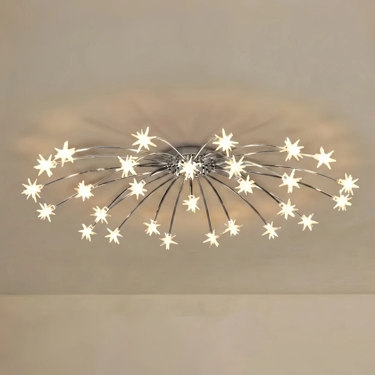 Nebula Art Deco Ceiling Light - Gold/Black/Chrome Metal Fixture for Bedroom