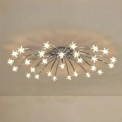 Nebula Art Deco Ceiling Light - Gold/Black/Chrome Metal Fixture for Bedroom
