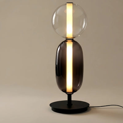 Vetro Art Deco Glass Table Lamp -- Hand-Blown Crystal LED for Living Room