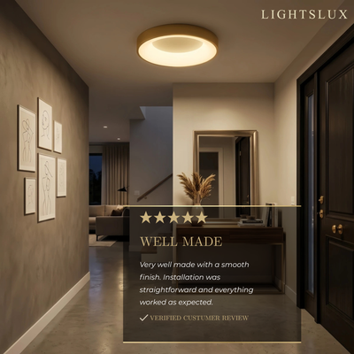 Arcato Moderne Deckenleuchte – Gold/Schwarz LED für Wohnzimmer