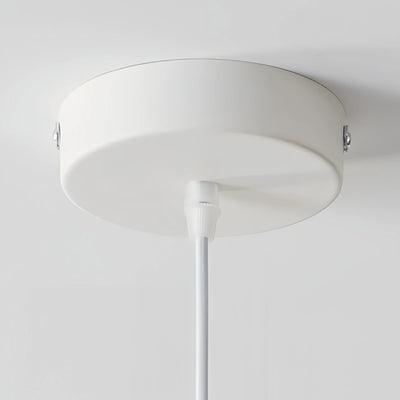 Moderne Pendelleuchte Crema aus Holz und Glas – Brauner konischer Schirm für das Esszimmer