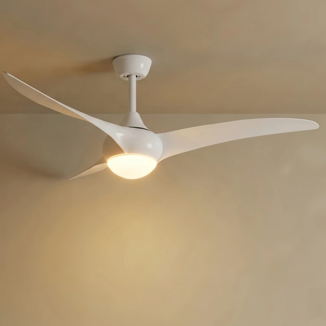 Zenno Moderne Deckenventilatorlampe mit LED – Walnussholzmaserung für das Wohnzimmer