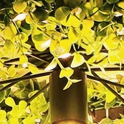 Botanica Art Deco Moderne LED-Deckenleuchte – Pflanzengrüne Einbauleuchte