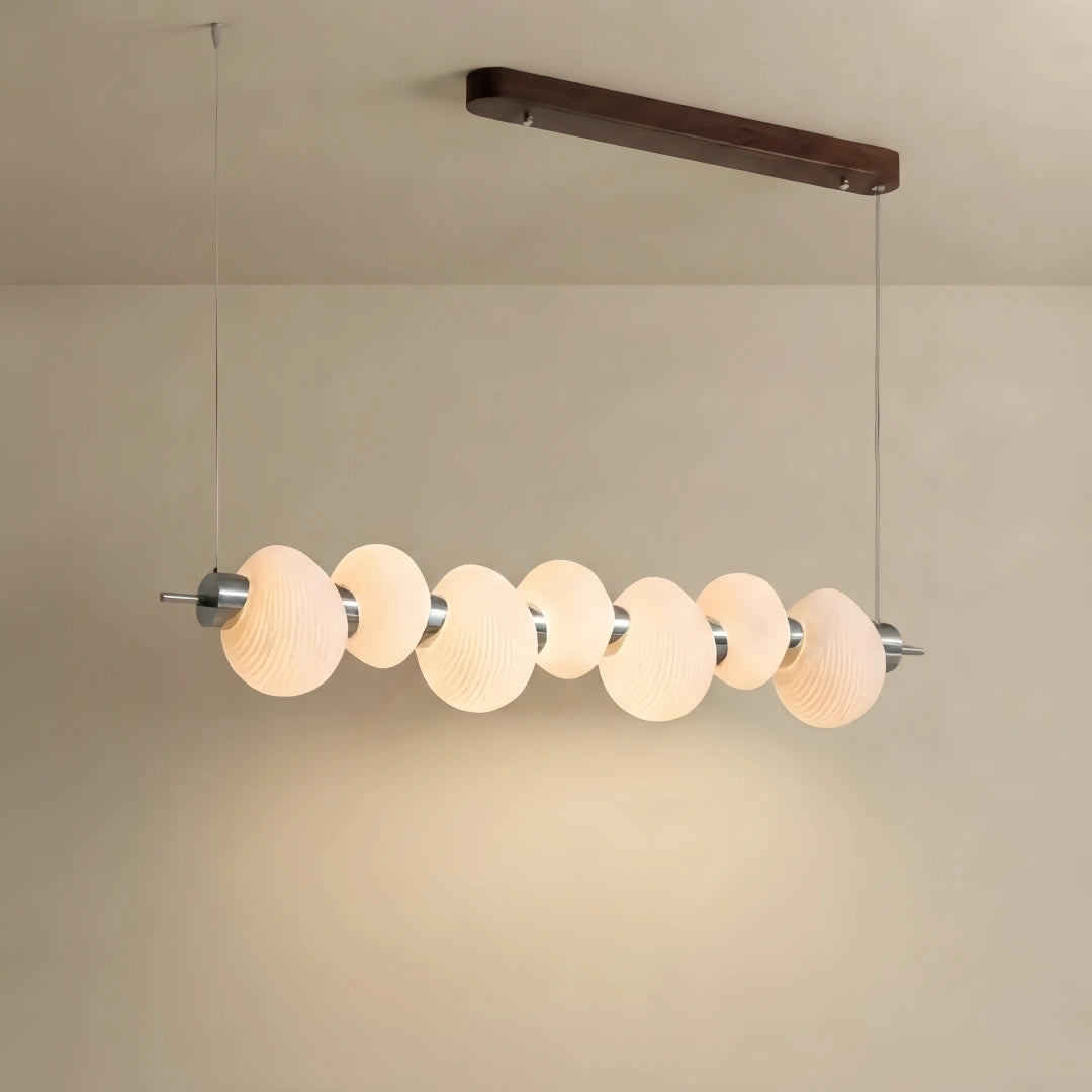 Vetro Retro Linear Glass Pendant Light -- White Or Clear for Dining Room