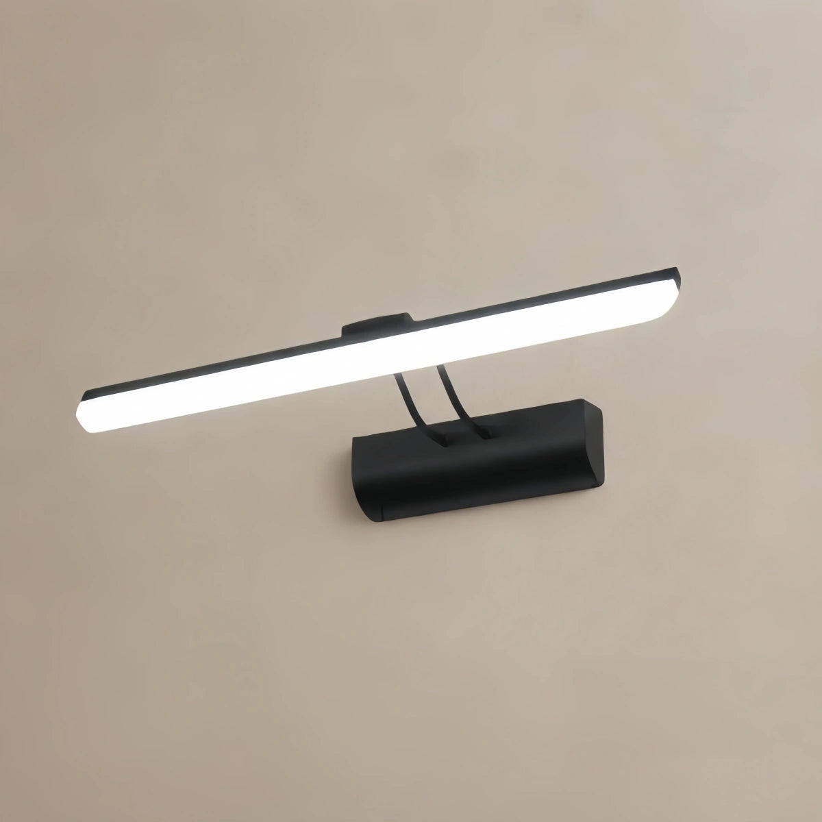Arcato Modern White Vanity Light - Rectangular Metal Linear Design for Bathroom