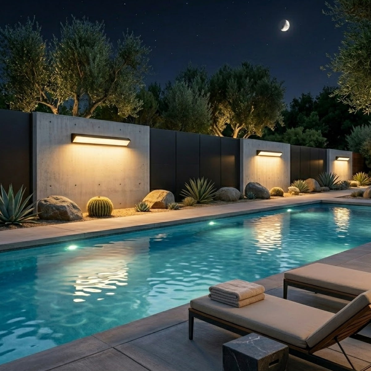 Arcato Minimalistische Außenwandleuchte – Leuchte für den Innenhof