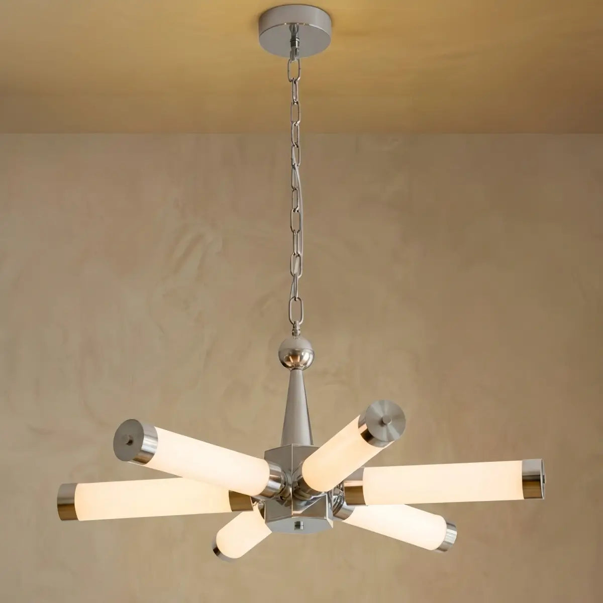 Irondale Industrial Chandelier -- Metal & Acrylic Dimmable for Dining Room