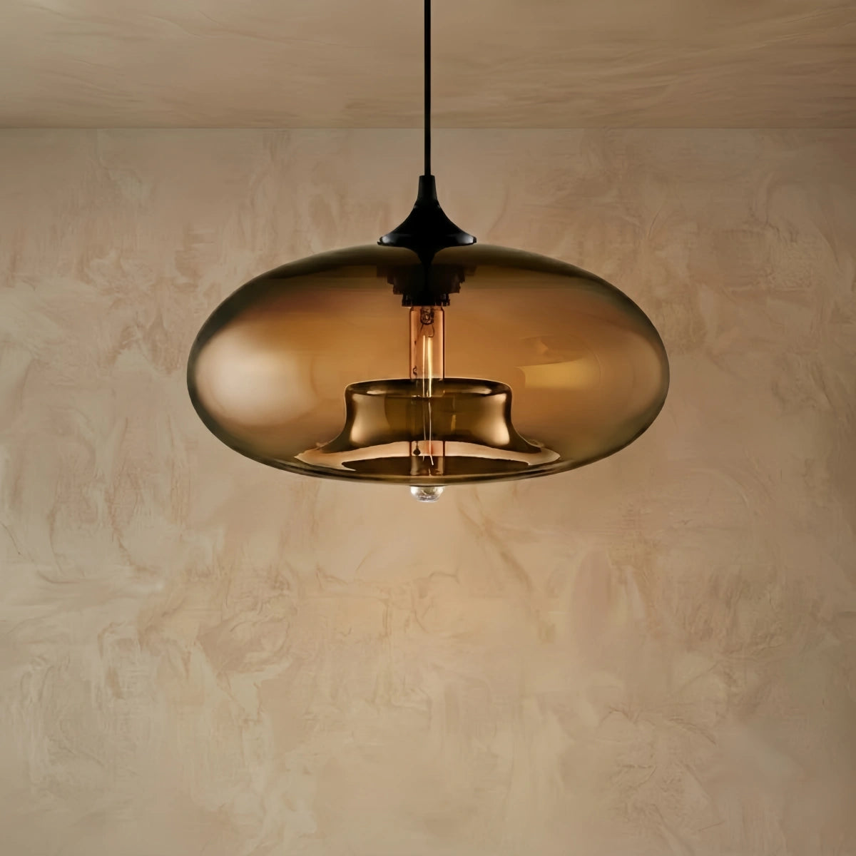 Morandia Moderne Glas-Pendelleuchte – Brotform-Kücheninsel-Lampe, 5 Farben